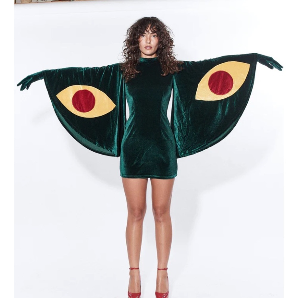 Fashion Brand Company green moth mini dress size medium